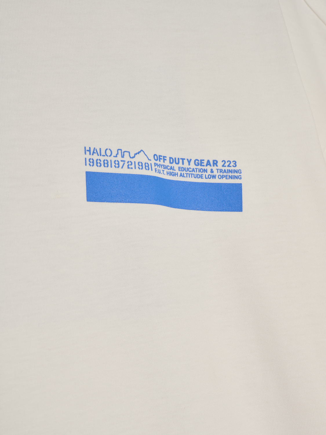 HALO GRAPHIC BOXY T-SHIRT, MARSHMALLOW/PALACE BLUE, packshot