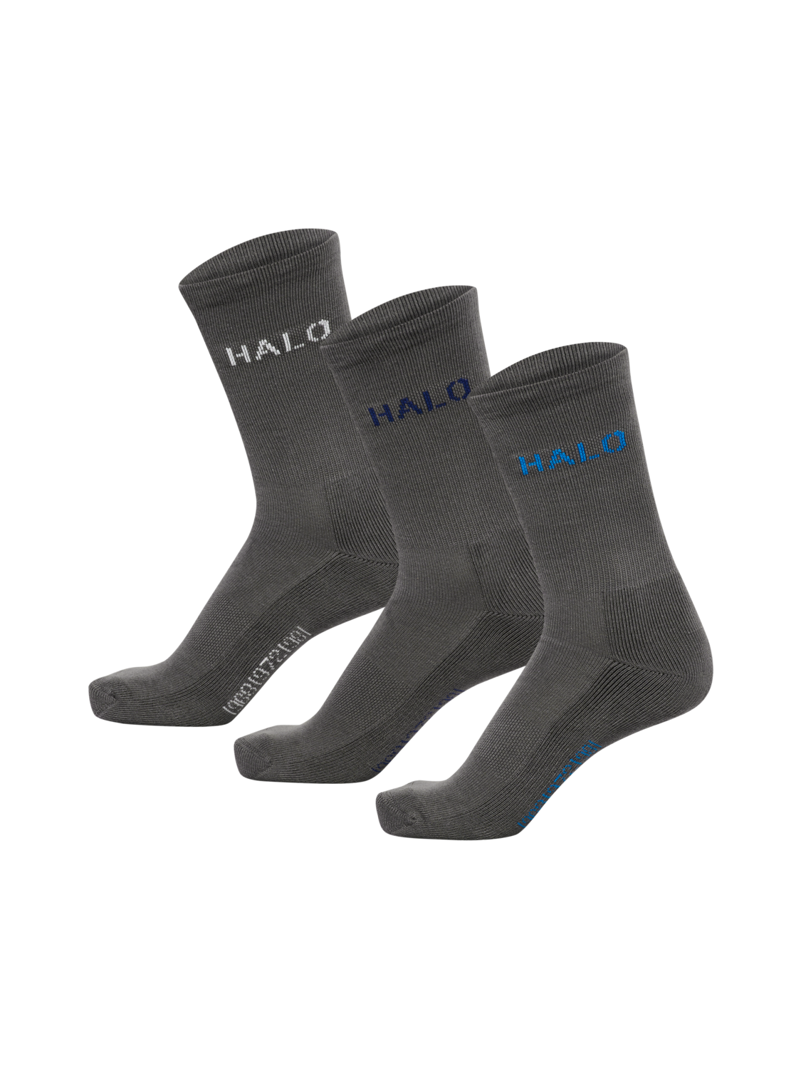 HALO COTTON LOGO SOCKS, GUNMETAL, packshot
