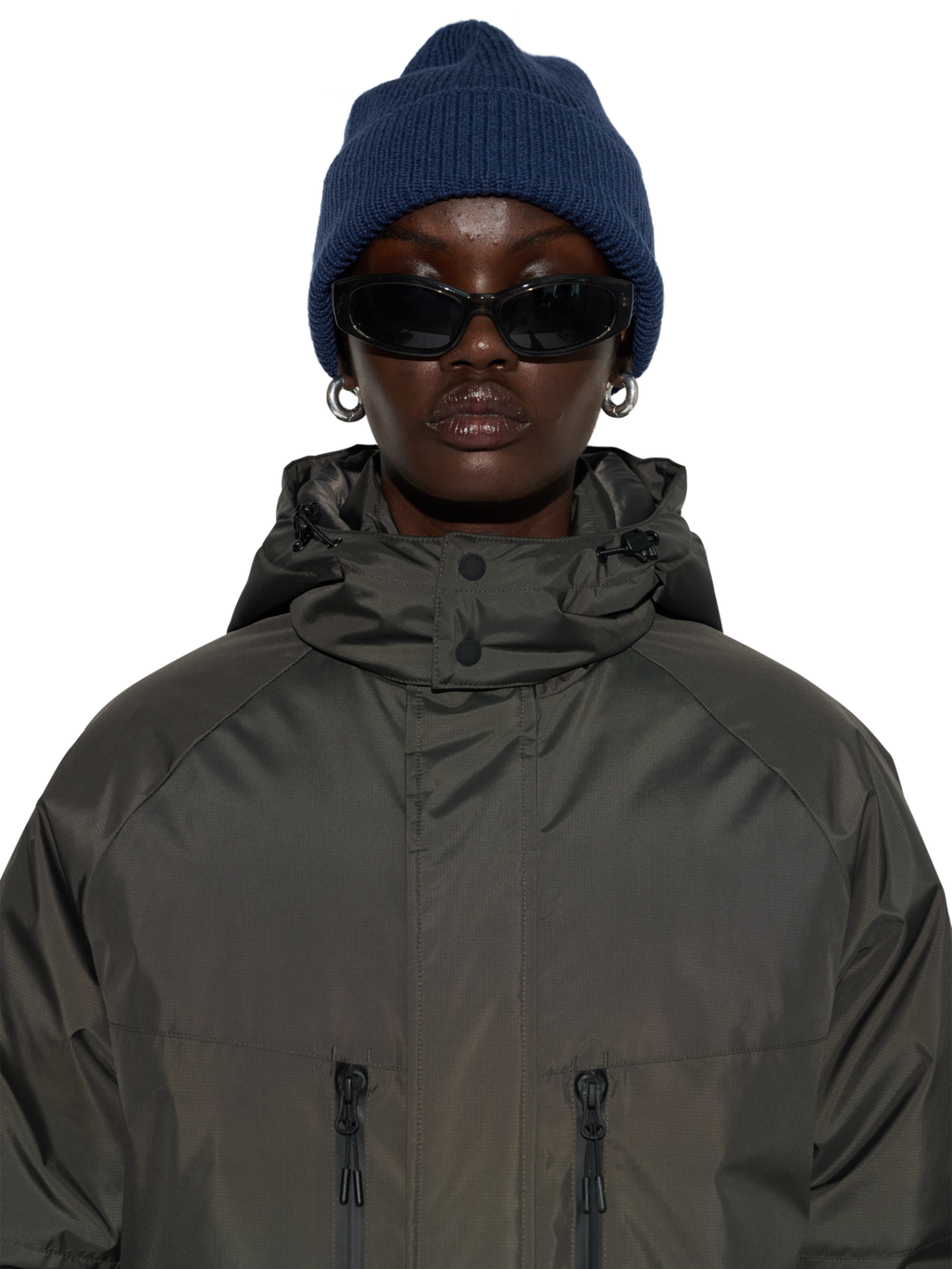 HALO WOOL MIX BEANIE, SARGASSO SEA, model