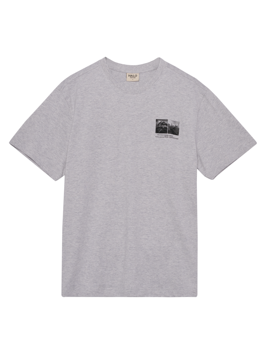 HALO GRAPHIC T-SHIRT, LIGHT GREY MELANGE, packshot