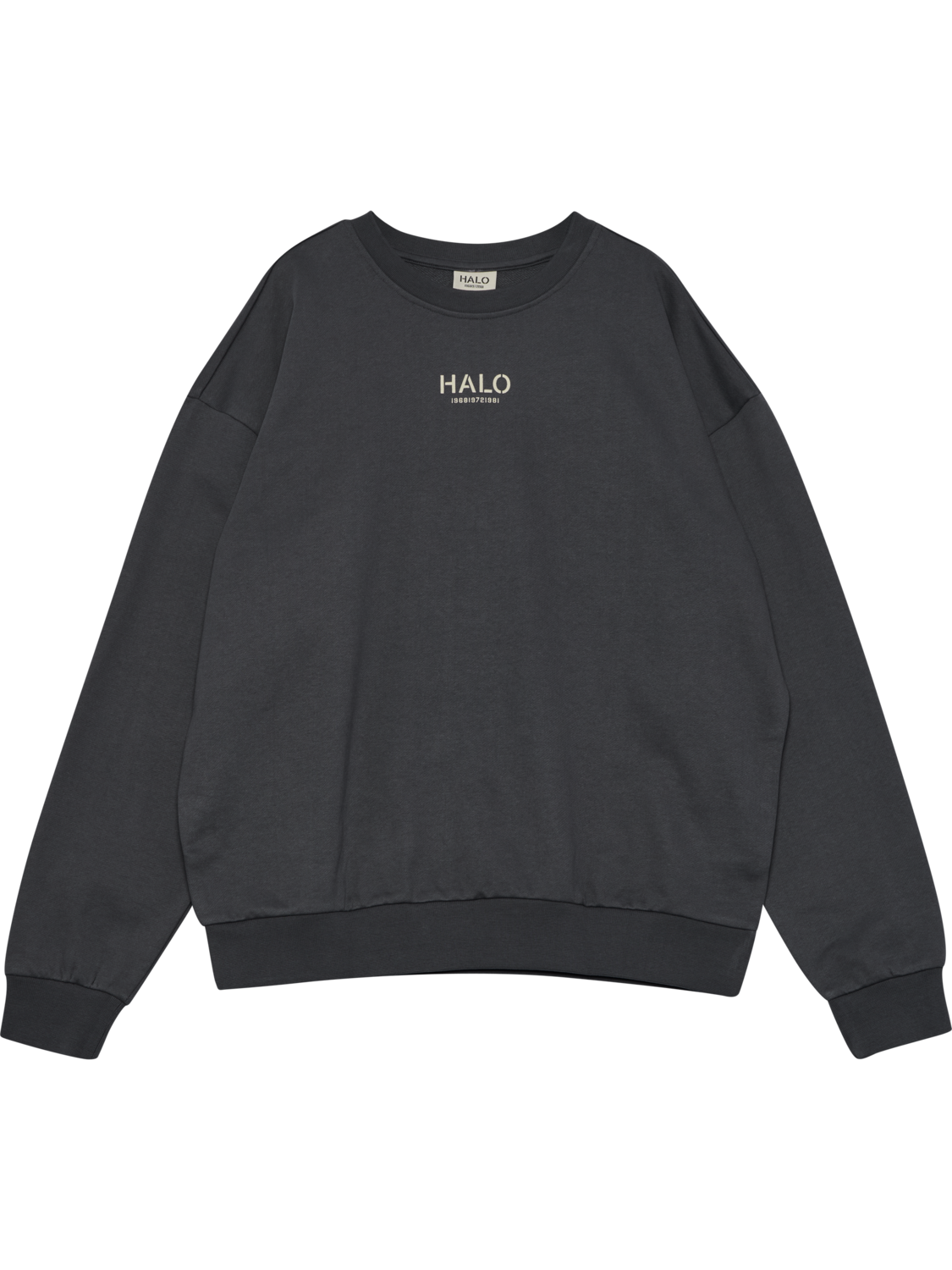 HALO GRAPHIC BOXY CREW, ASPHALT, packshot