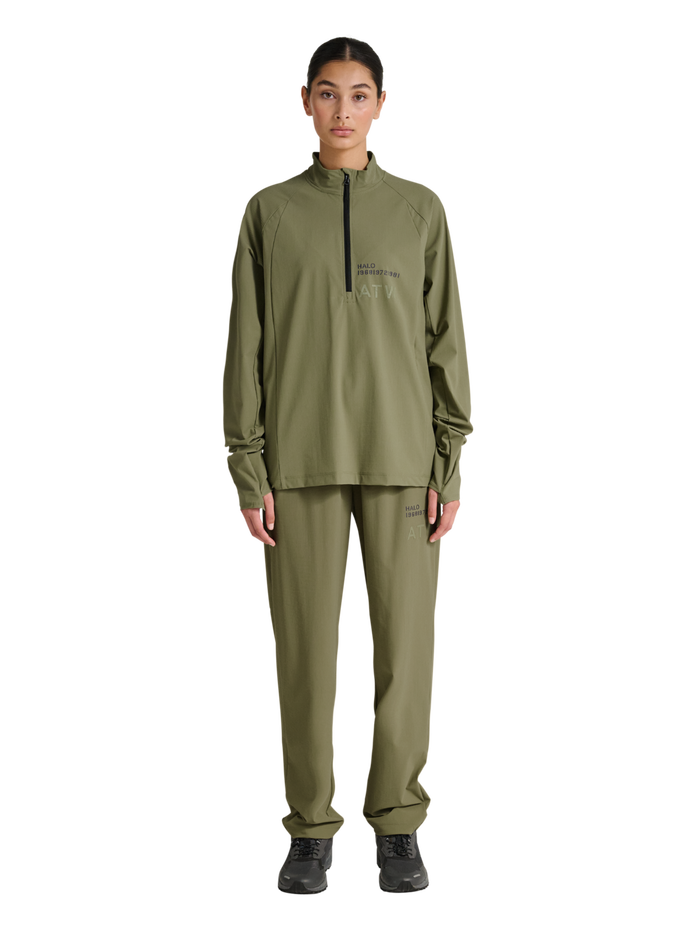 HALO AIR HALF ZIP SHIRT, MERMAID, model