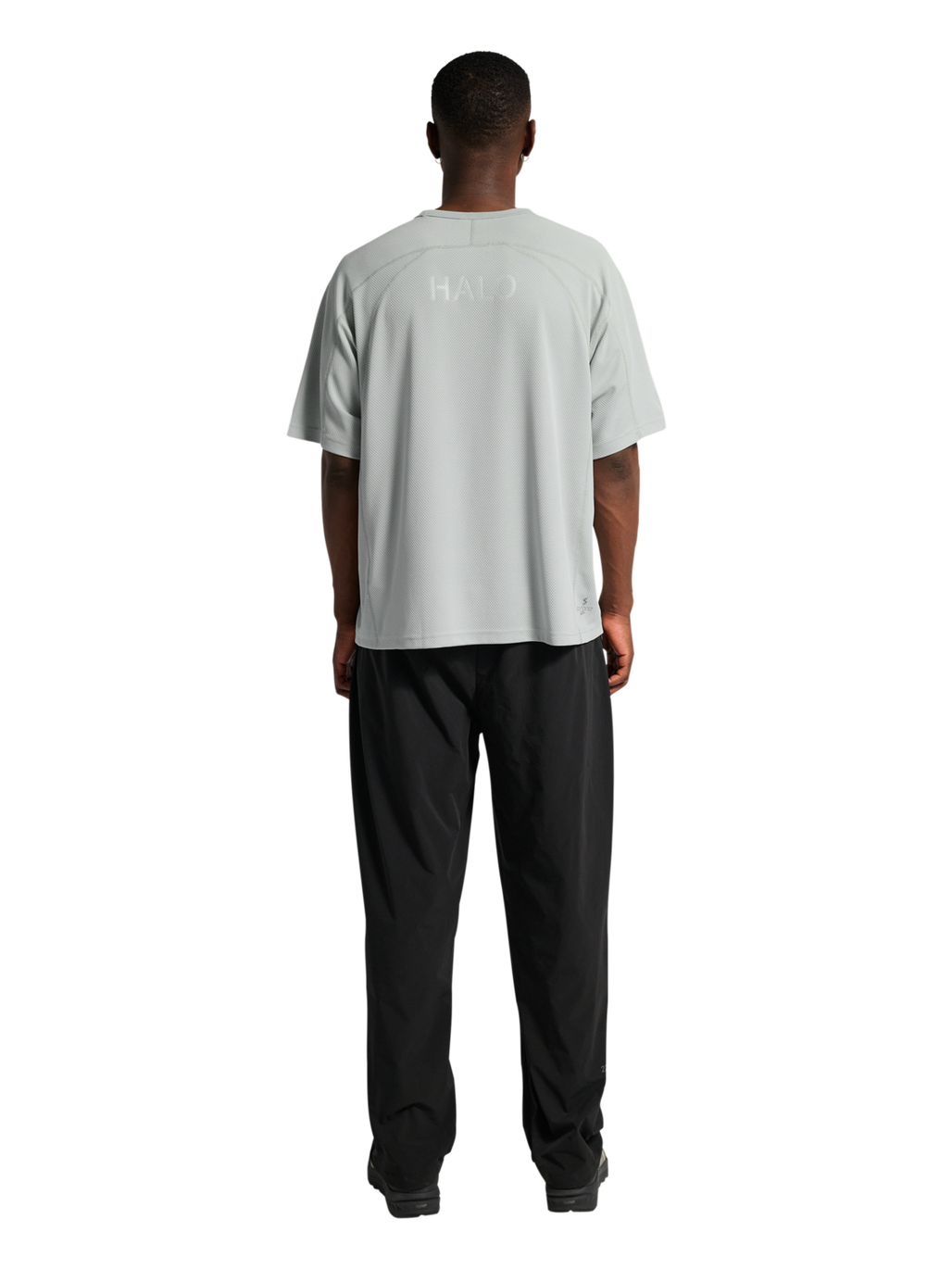 HALO SORONA BOXY T-SHIRT, STORM GRAY, model