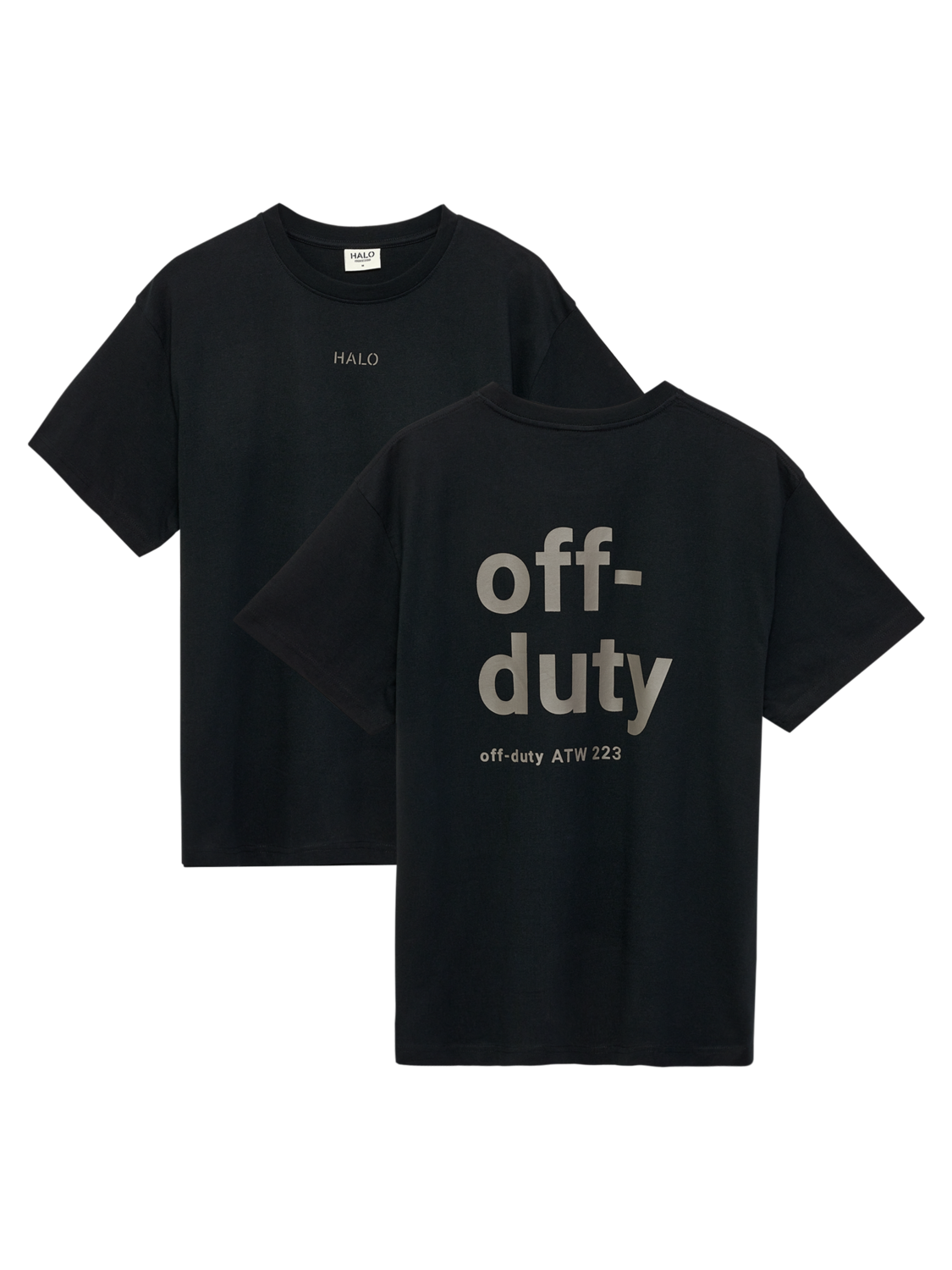 HALO GRAPHIC LOGO T-SHIRT, BLACK, packshot