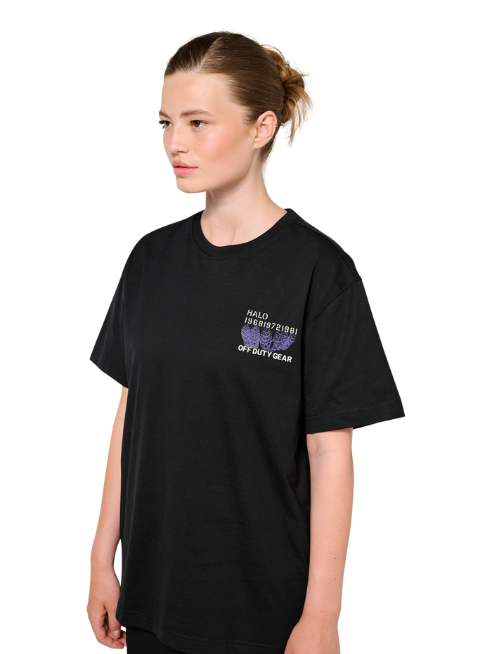 HALO GRAPHIC T-SHIRT, BLACK/FOG GREEN, model