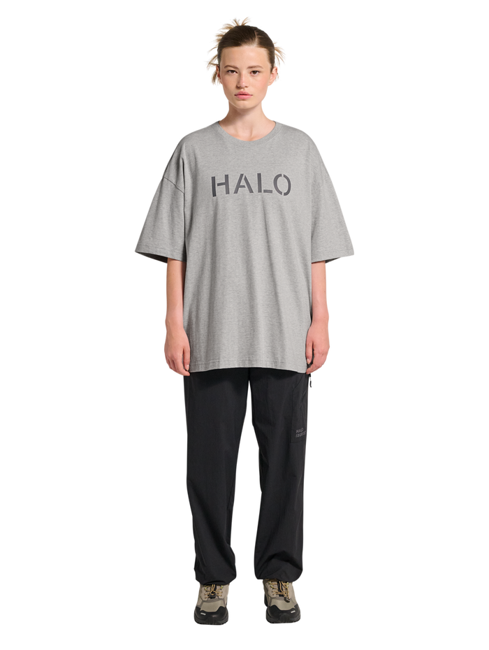 HALO UNIFORM BOXY T-SHIRT, LIGHT GREY MELANGE, model