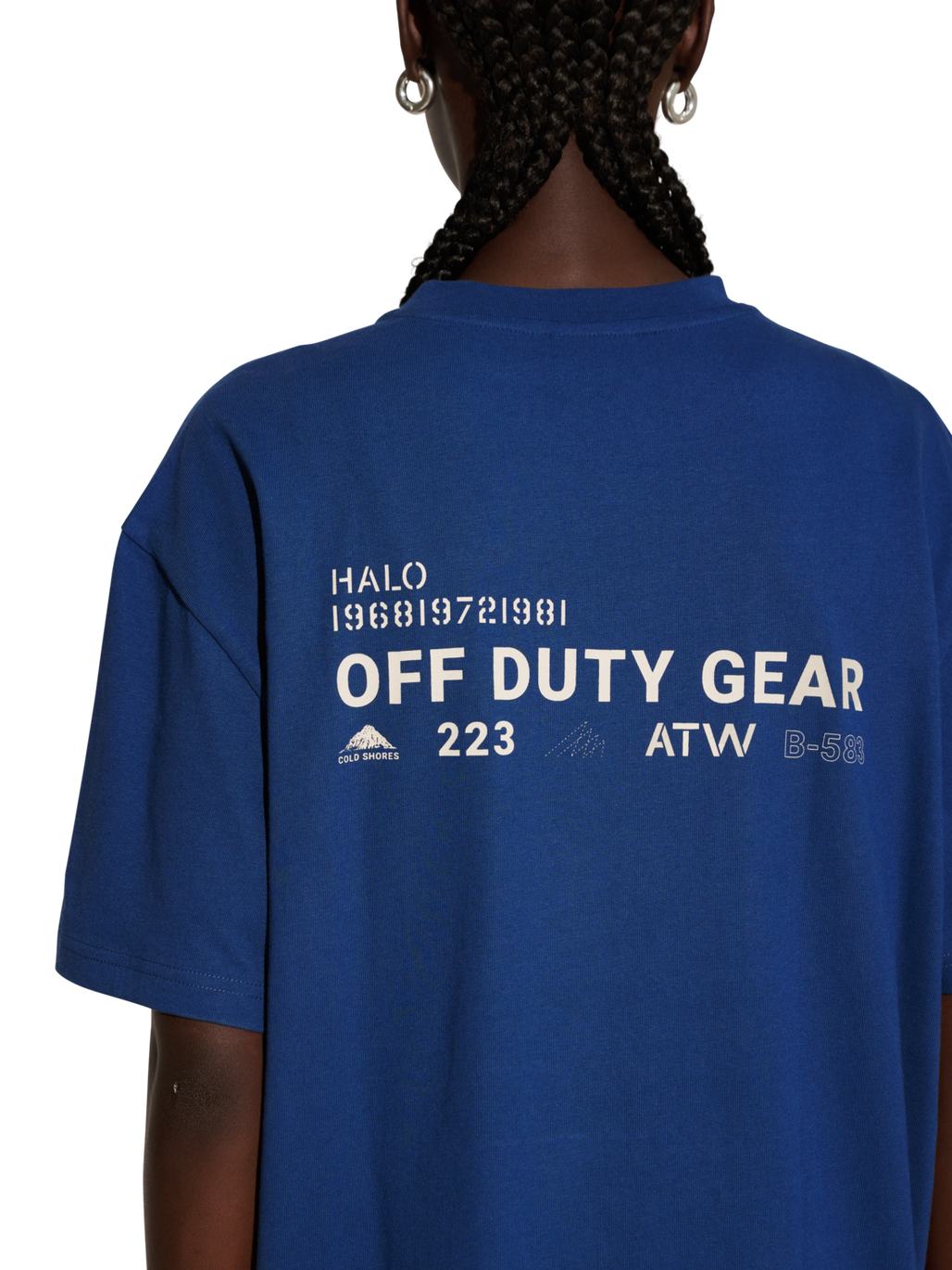 HALO COLD SHORE T-SHIRT, SARGASSO SEA, model