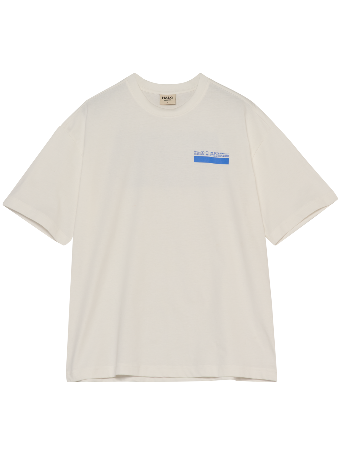 HALO GRAPHIC BOXY T-SHIRT, MARSHMALLOW/PALACE BLUE, packshot