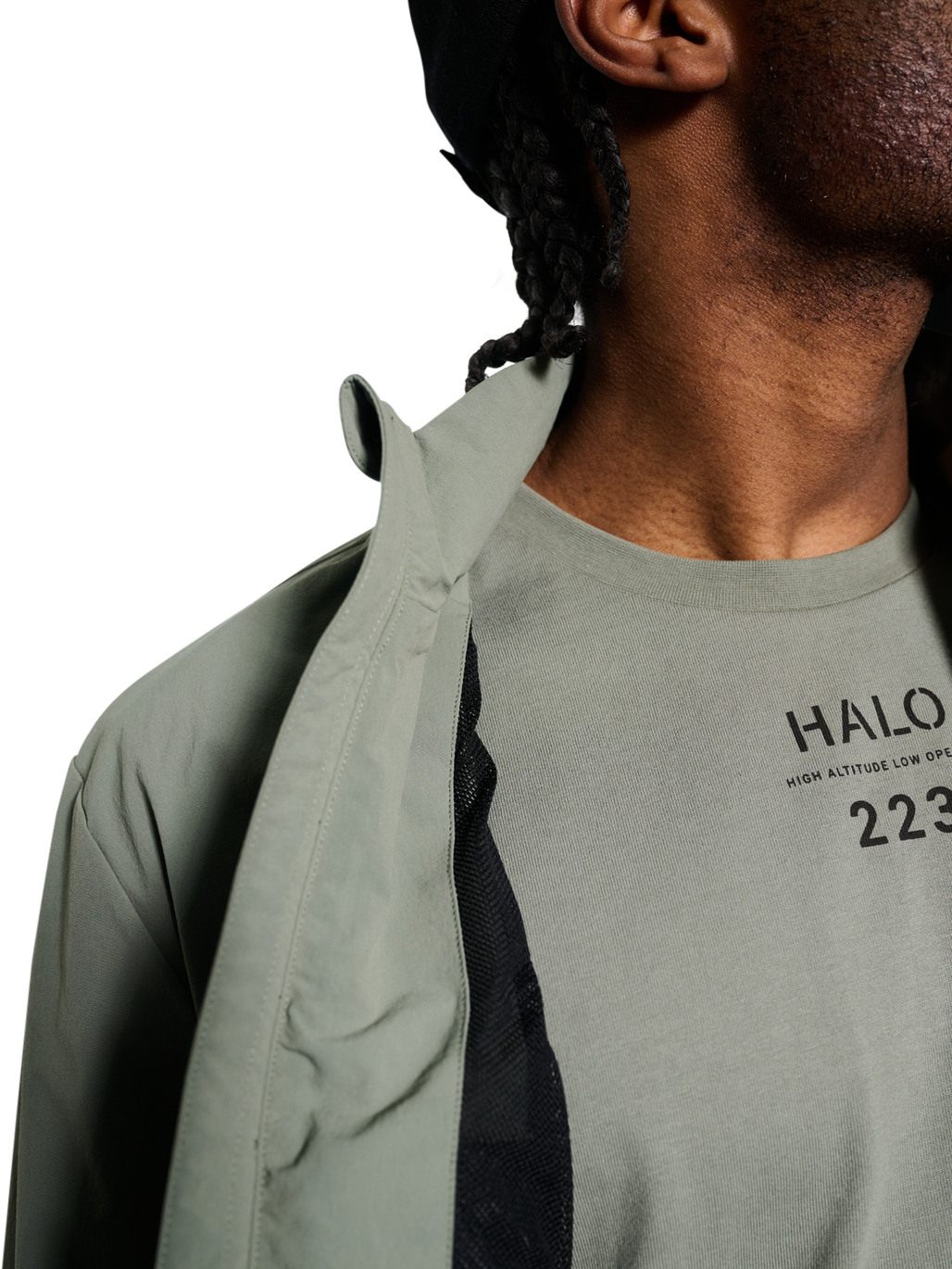 HALO DELTA JACKET, AGAVE GREEN, model