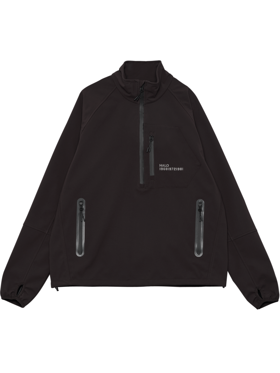 HALO ELITE SOFTSHELL HALF ZIP, CHOCOLATE TORTE, packshot