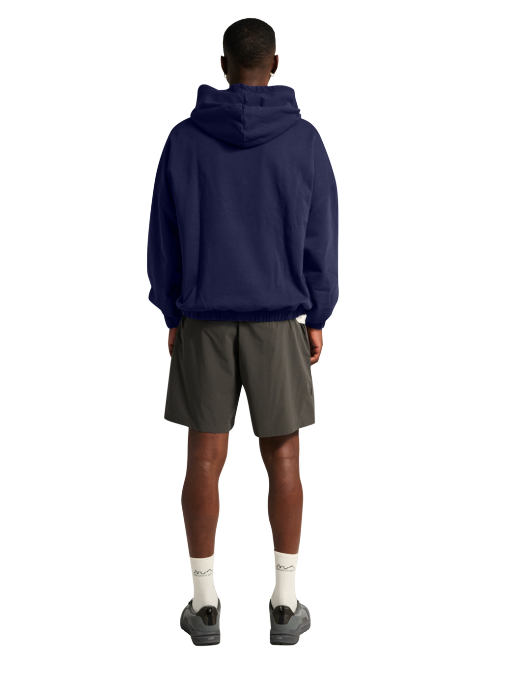 HALO DHOBI BOXY HOODIE, ASTRAL AURA, model