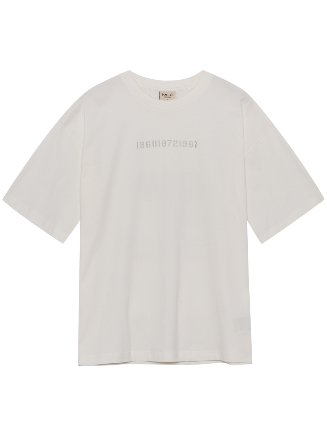 HALO GRAPHIC BOXY T-SHIRT, MARSHMALLOW/SENECA ROCK, packshot