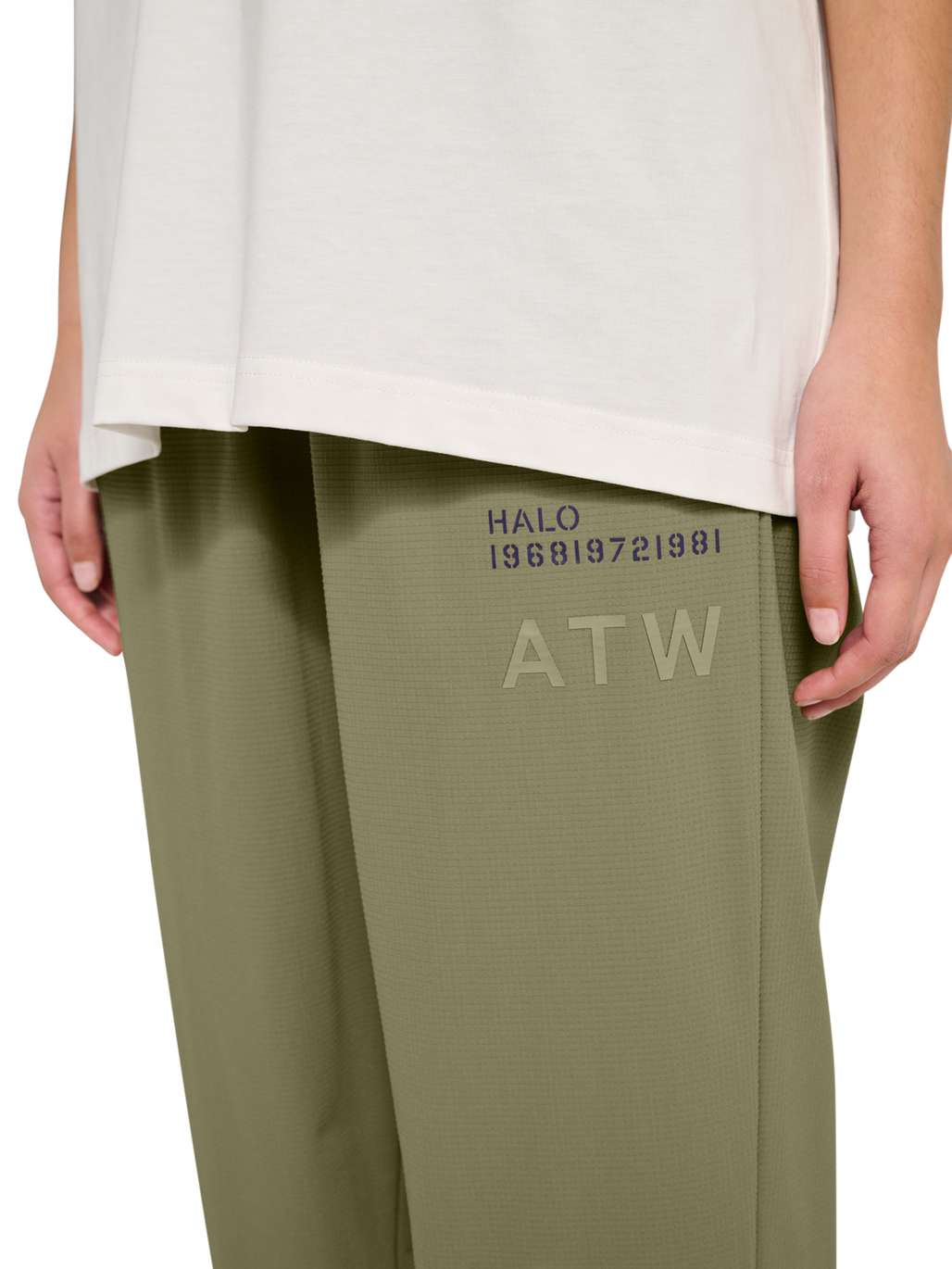 HALO AIR PANTS, MERMAID, model