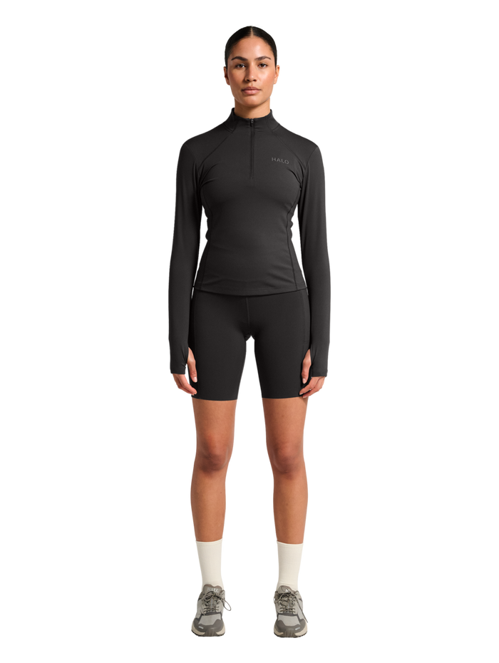 HALO WOMEN TRAINING HALF ZIP, AFTER DARK, model