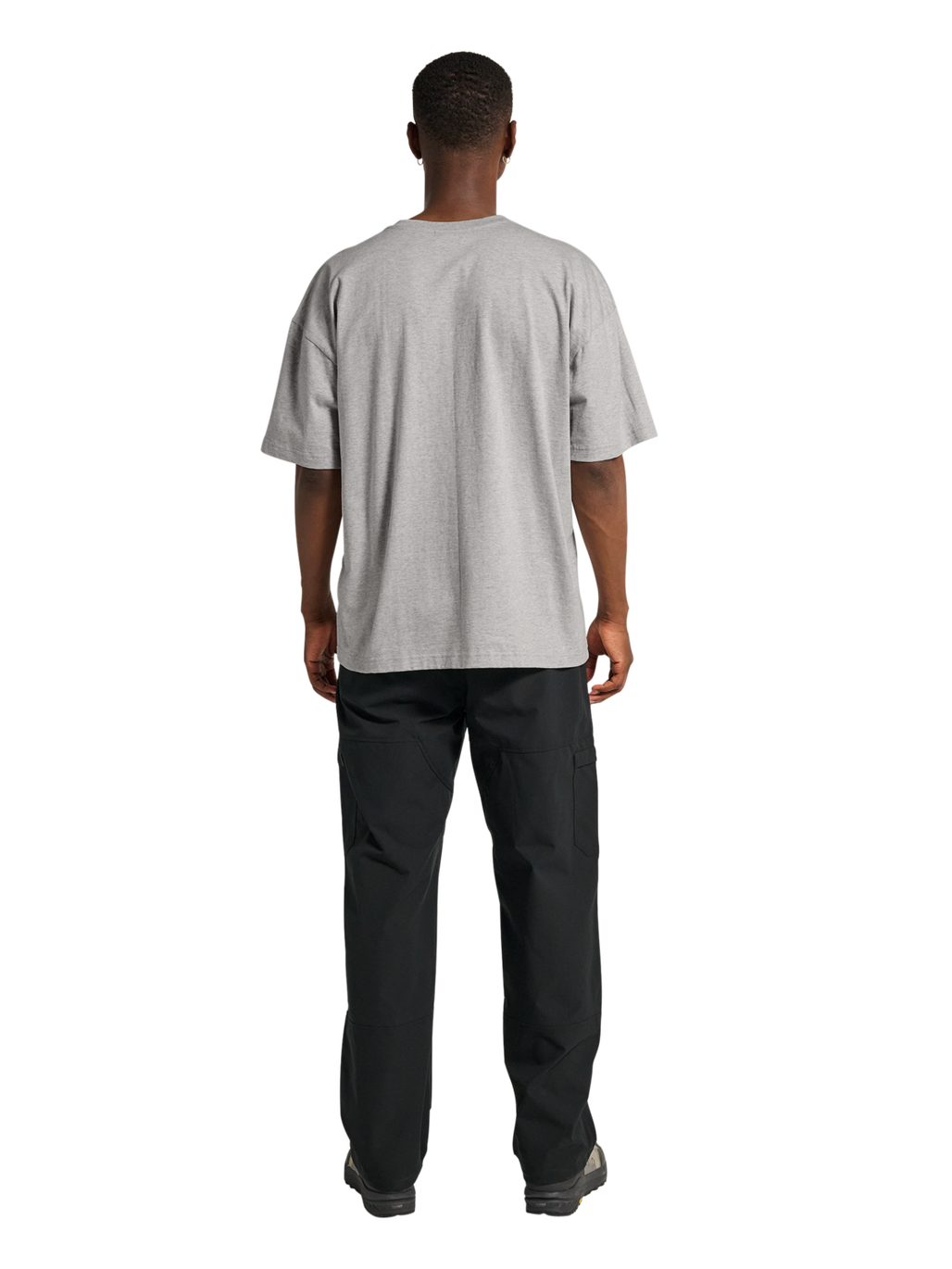 HALO UNIFORM BOXY T-SHIRT, LIGHT GREY MELANGE, model