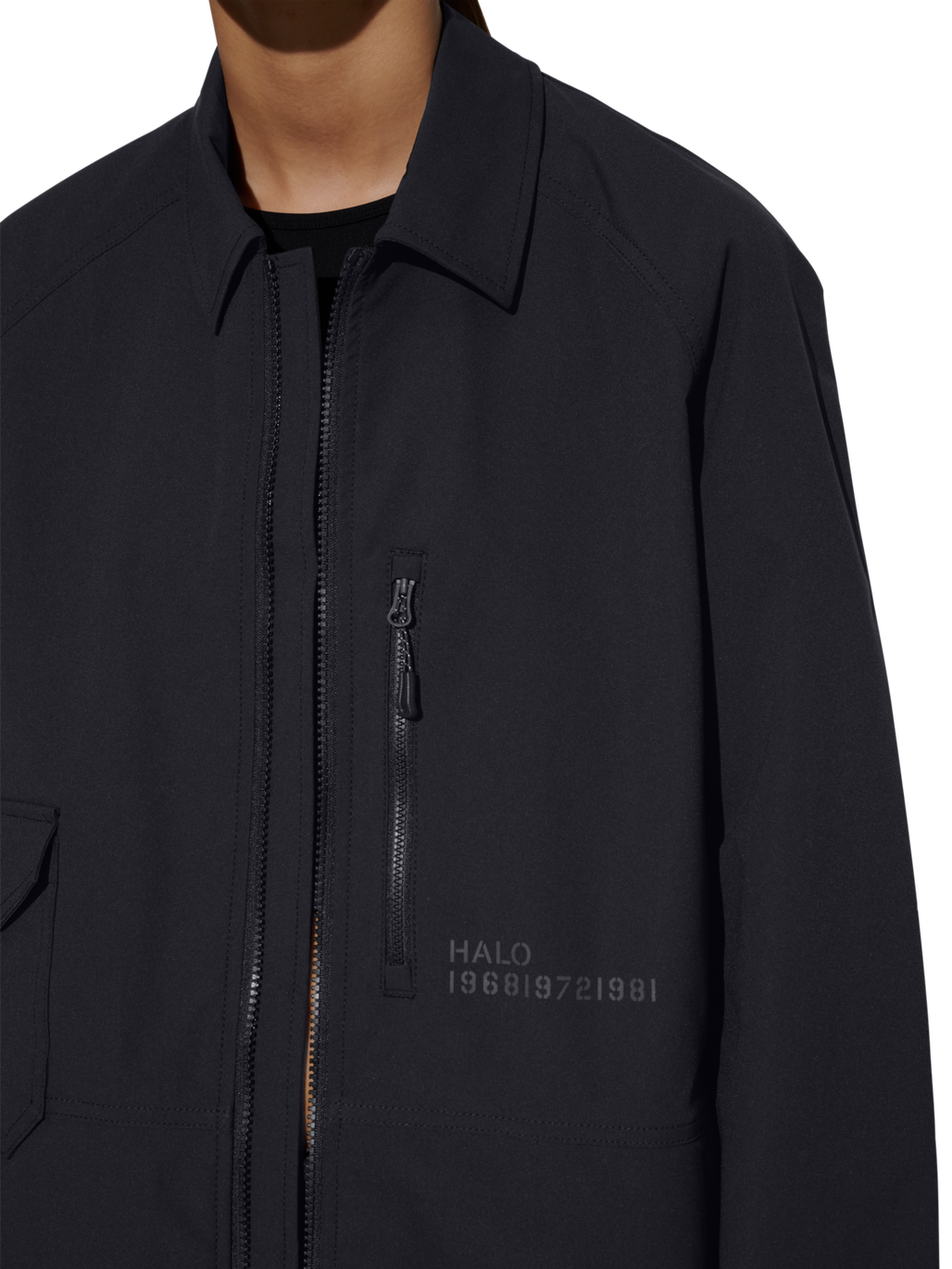 HALO ENFORCER OVERSHIRT, BLACK, model