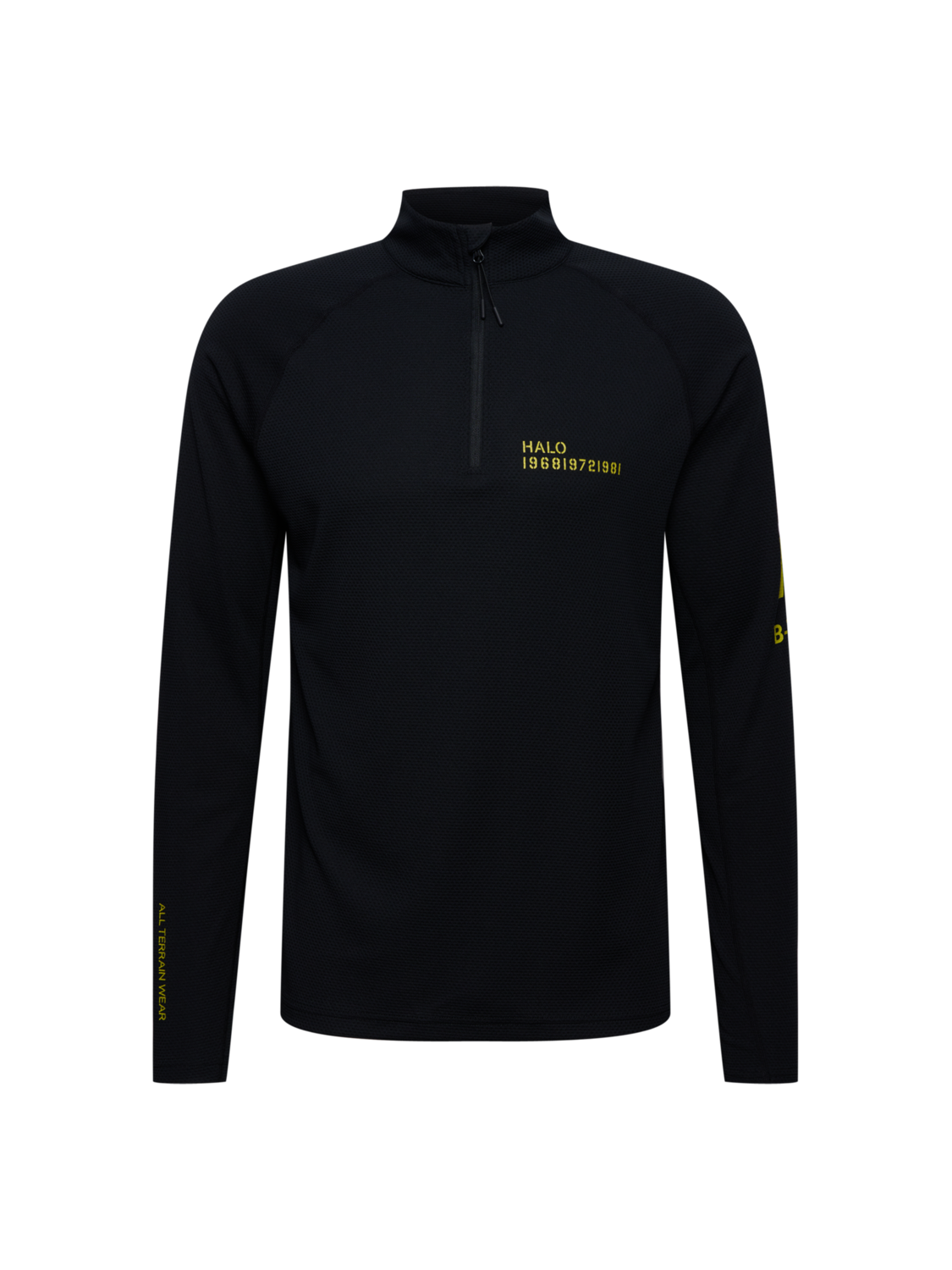 HALO SORONA HALF ZIP, BLACK, packshot