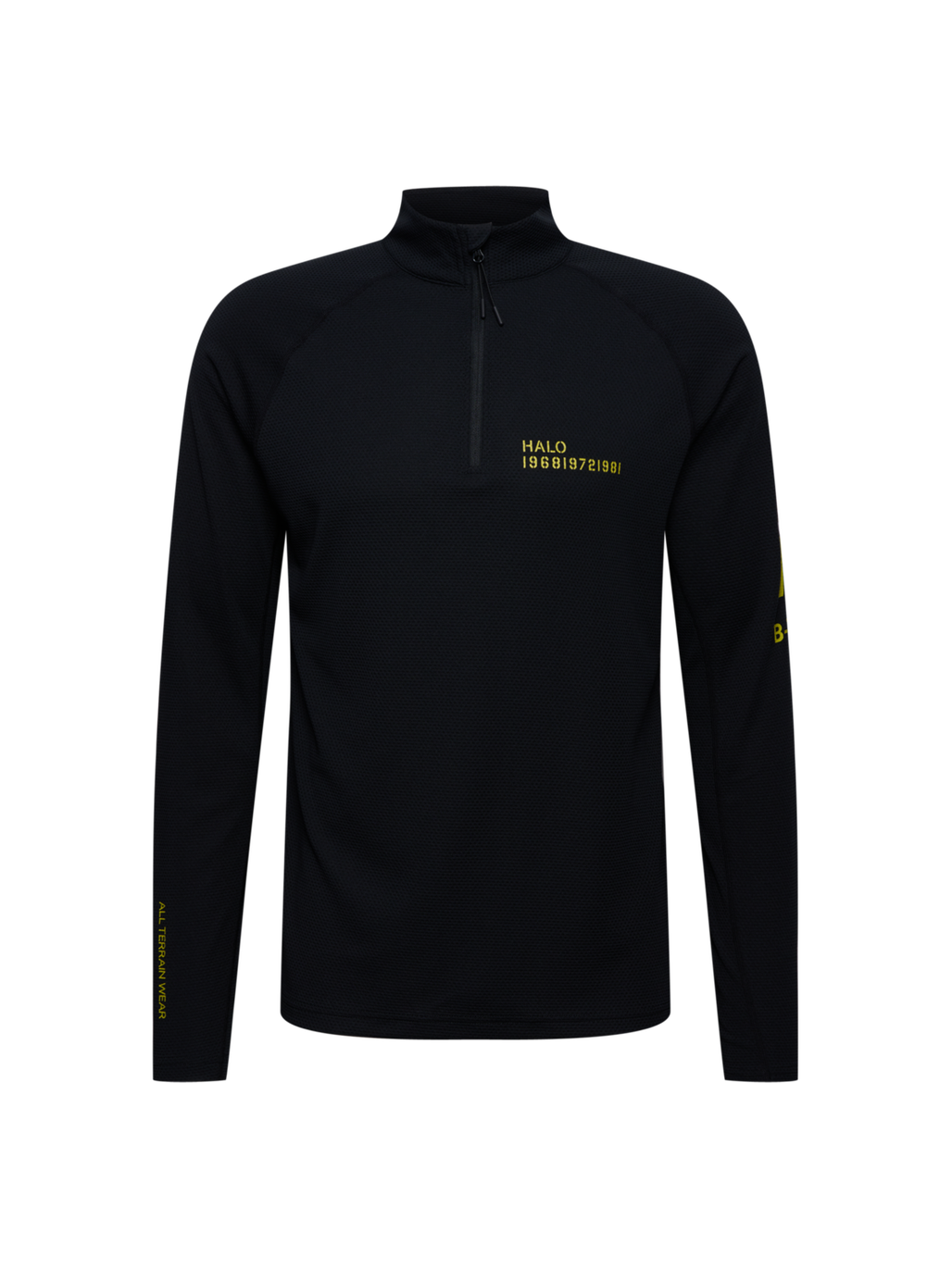 HALO SORONA HALF ZIP, BLACK, packshot