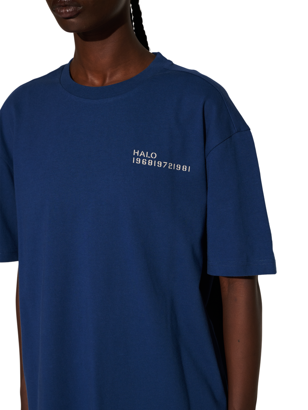 HALO COLD SHORE T-SHIRT, SARGASSO SEA, model