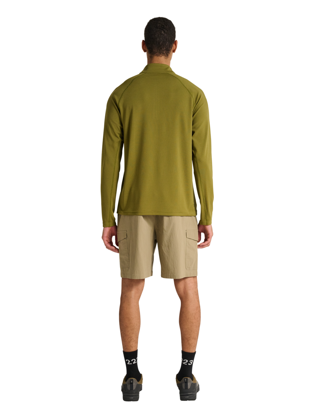 HALO SORONA HALF ZIP, OLIVE DRAB, model