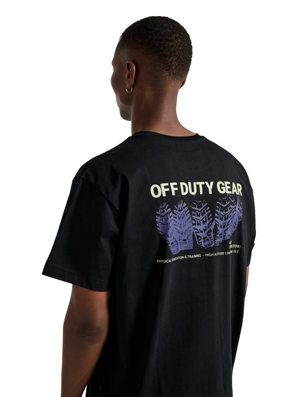 HALO GRAPHIC T-SHIRT, BLACK/FOG GREEN, model