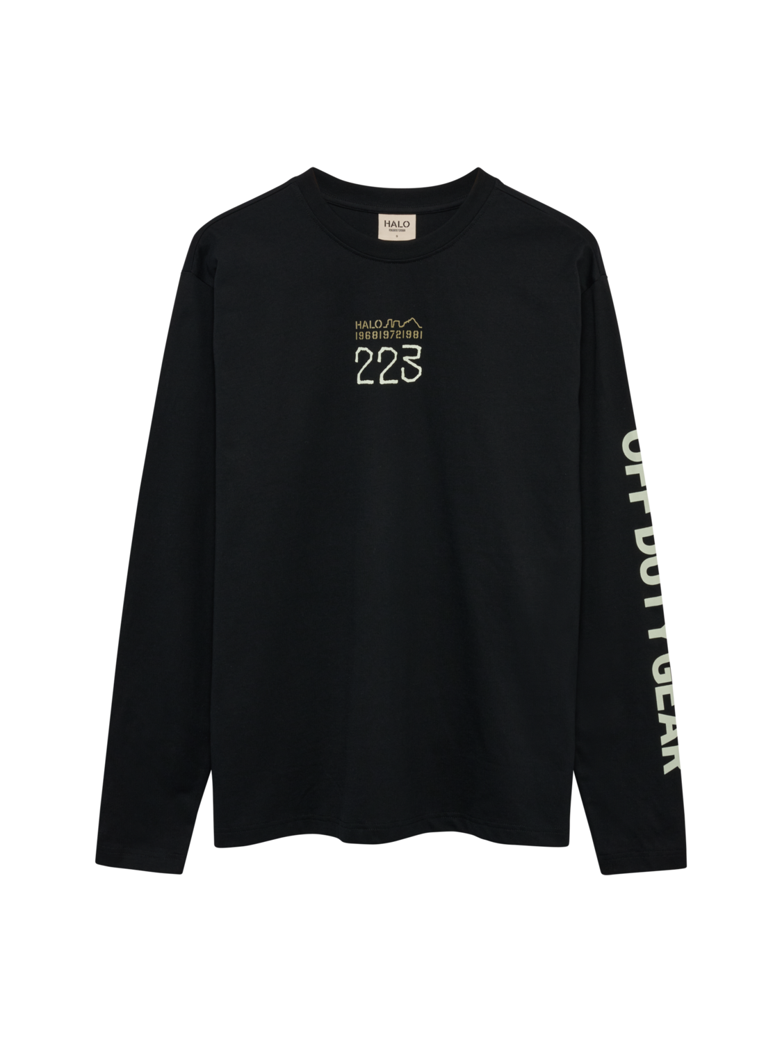 HALO GRAPHIC LS T-SHIRT, BLACK, packshot