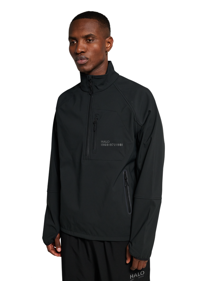 HALO ELITE SOFTSHELL HALF ZIP, BLACK, model