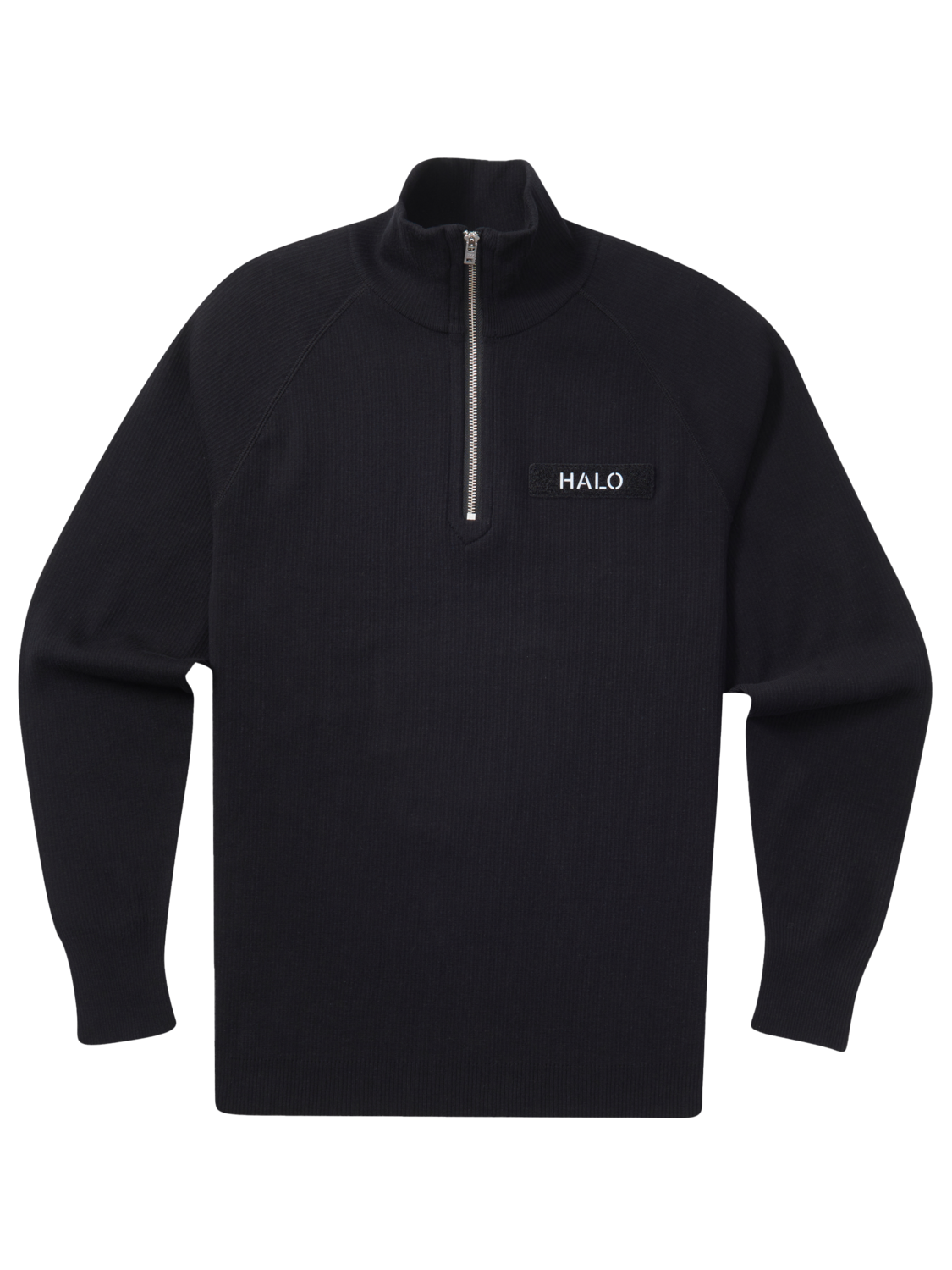 HALO HALFZIP KNIT, BLACK, packshot