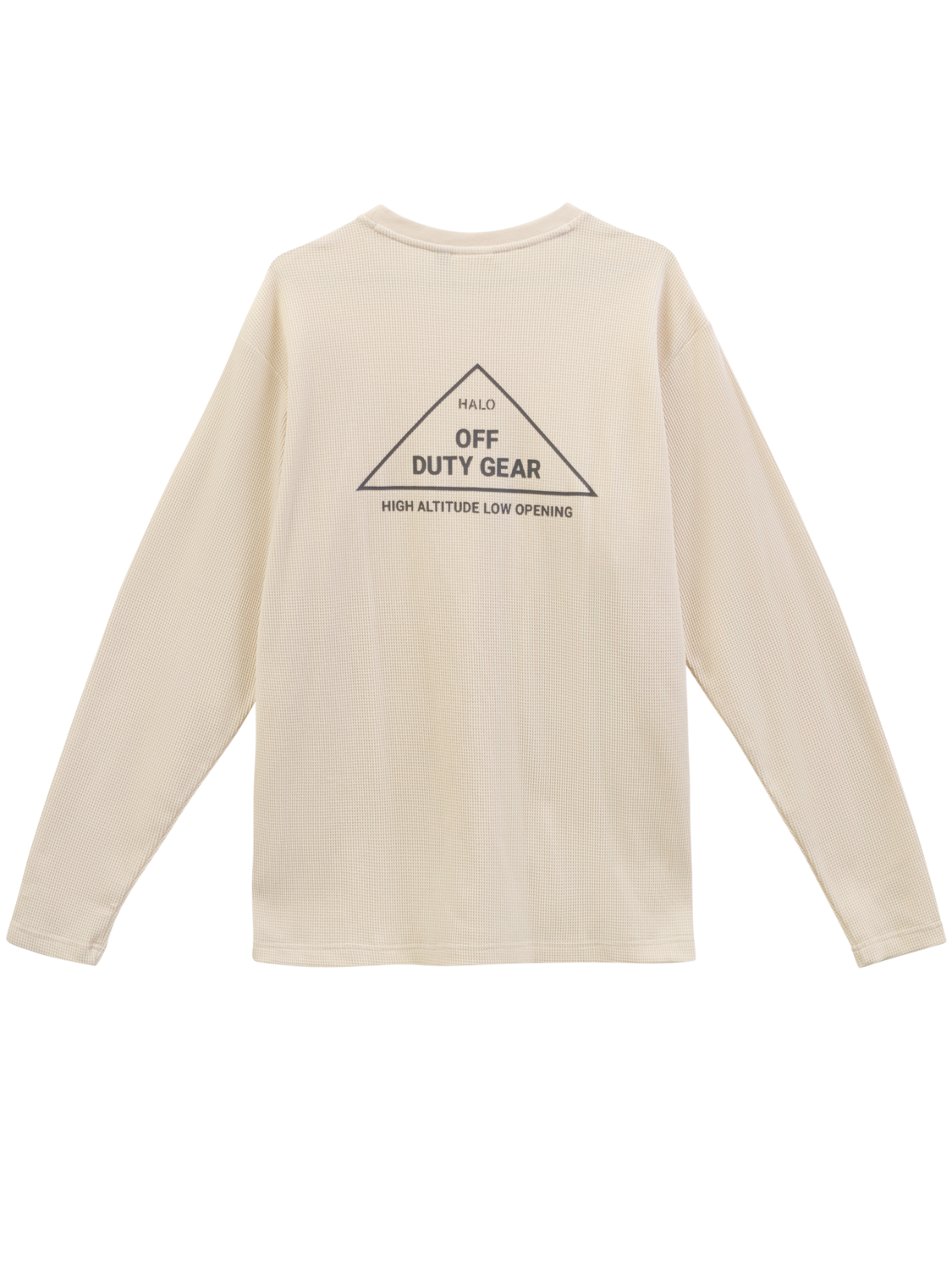 HALO GEAR WAFFLE L/S T-SHIRT, OYSTER GRAY/OYSTER GRAY, packshot