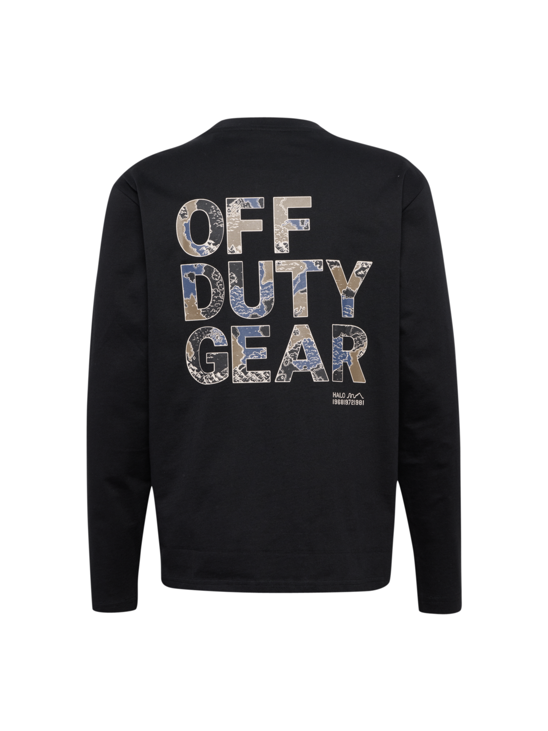 HALO GRAPHIC L/S T-SHIRT 01, BLACK, packshot