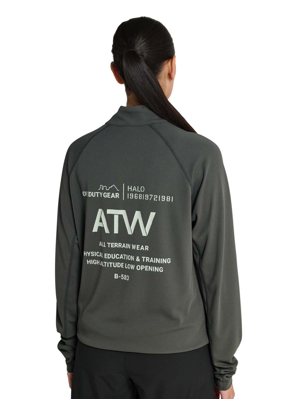 HALO SORONA HALF ZIP, GUNMETAL, model