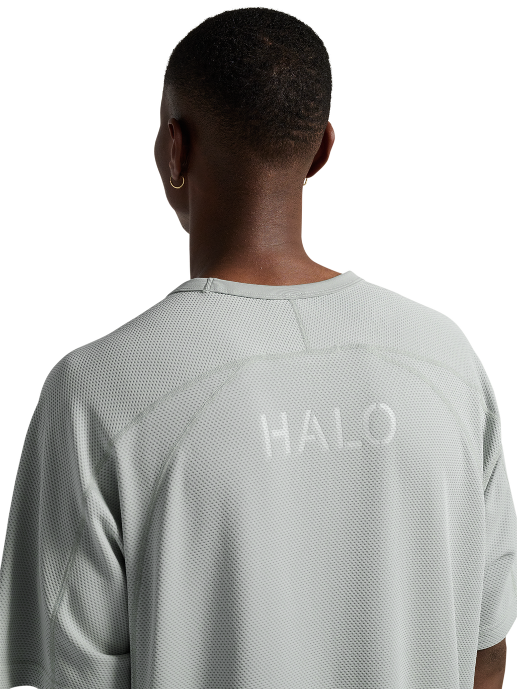 HALO SORONA BOXY T-SHIRT, STORM GRAY, model