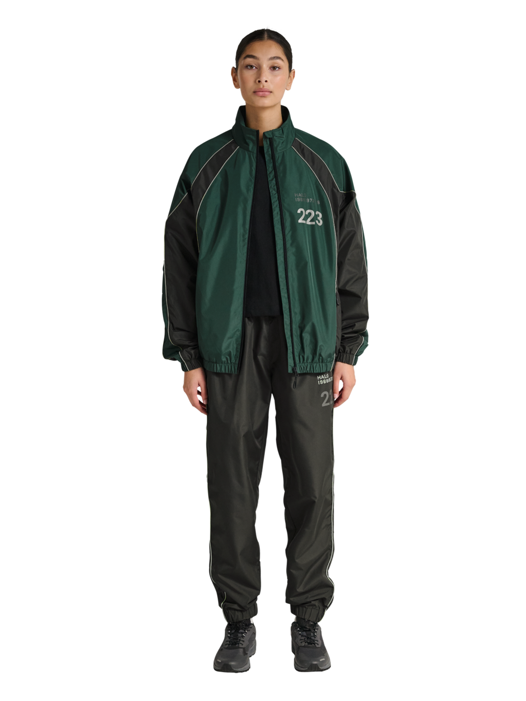 HALO STEEL TRACKSUIT JACKET, GARDEN TOPIARY, model