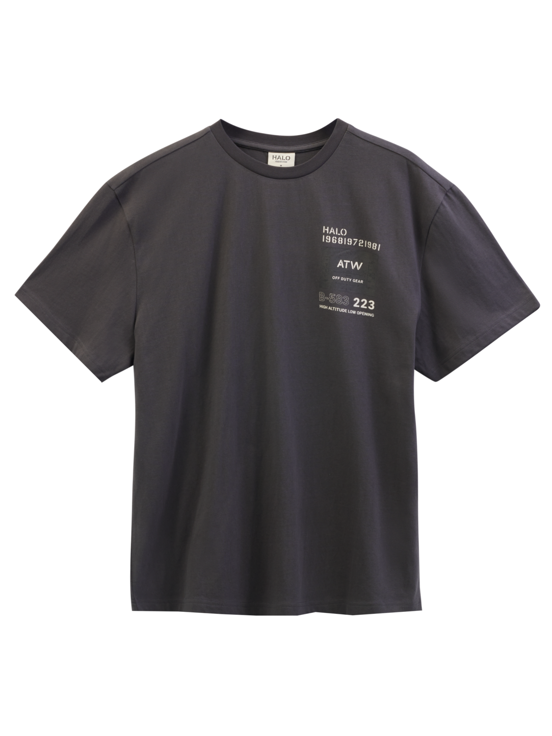 HALO B-583 T-SHIRT, RAVEN, packshot