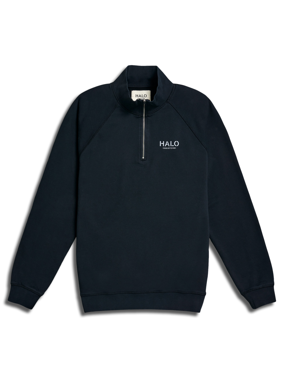 HALO COTTON HALFZIP, BLACK, packshot