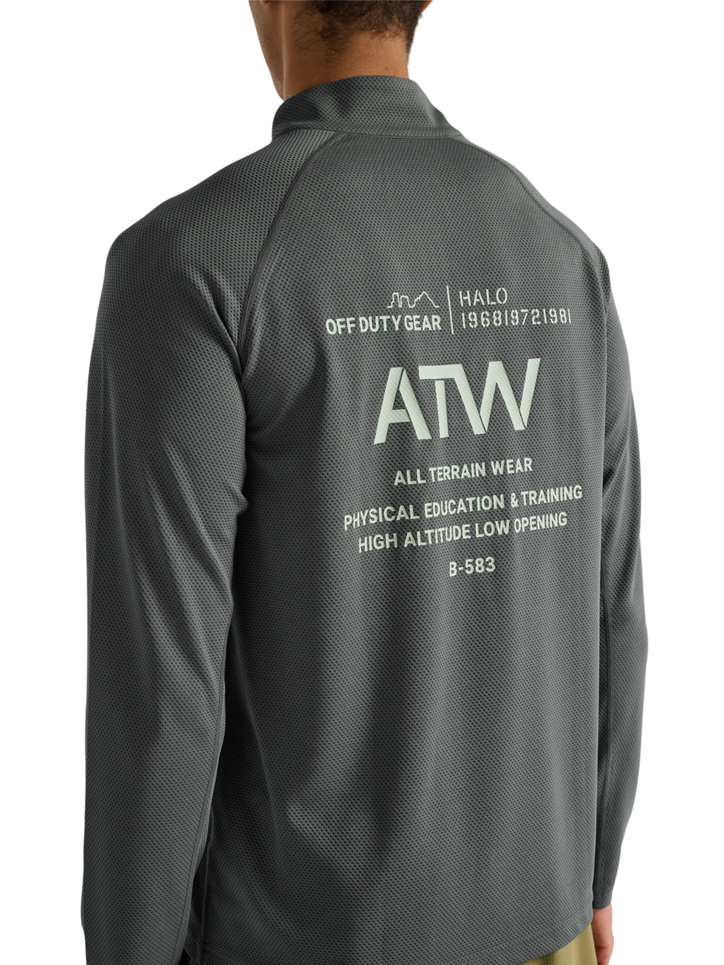 HALO SORONA HALF ZIP, GUNMETAL, model