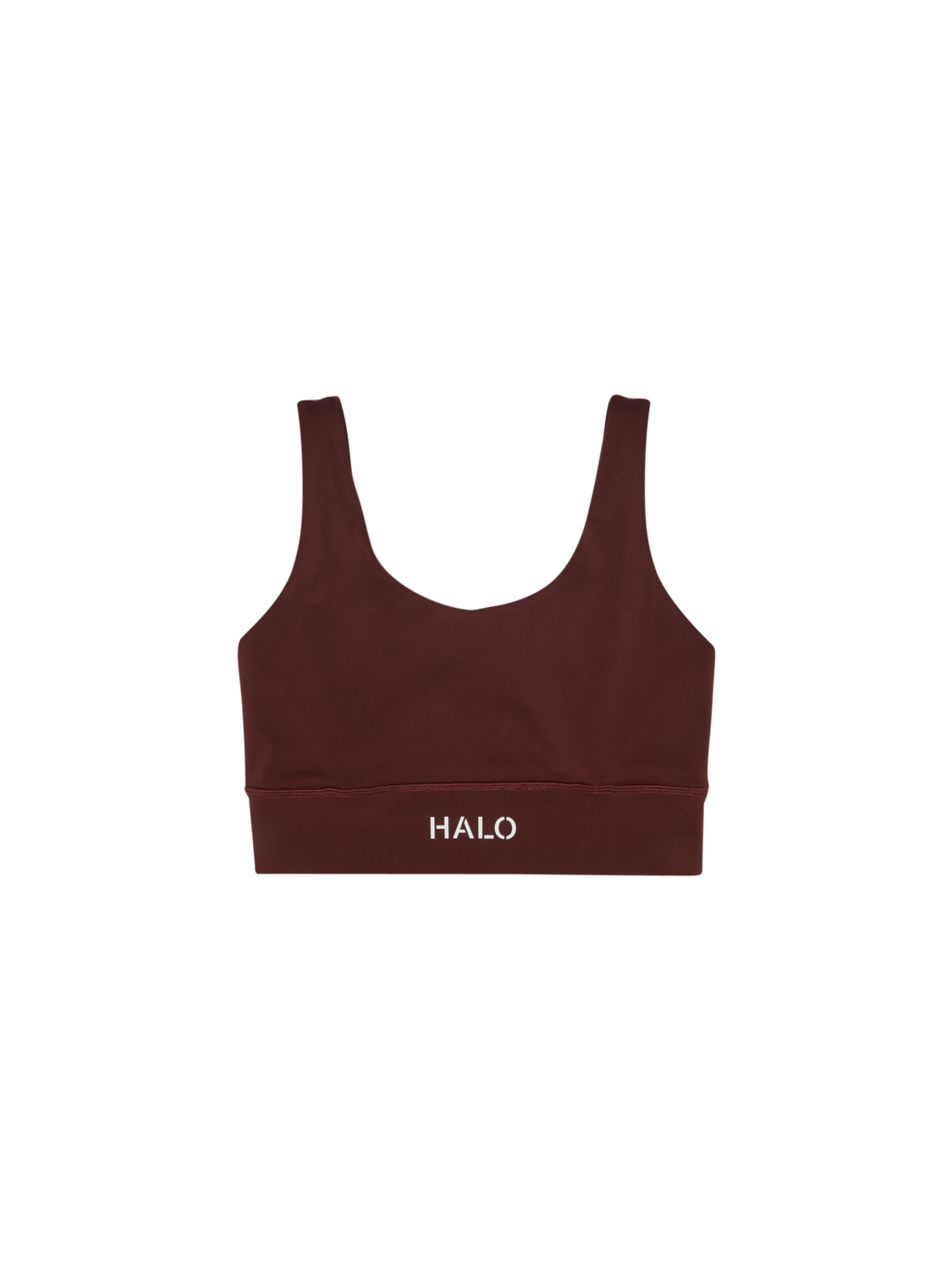 HALO WOMEN TRAINING BRA, BITTER CHOCOLATE, packshot