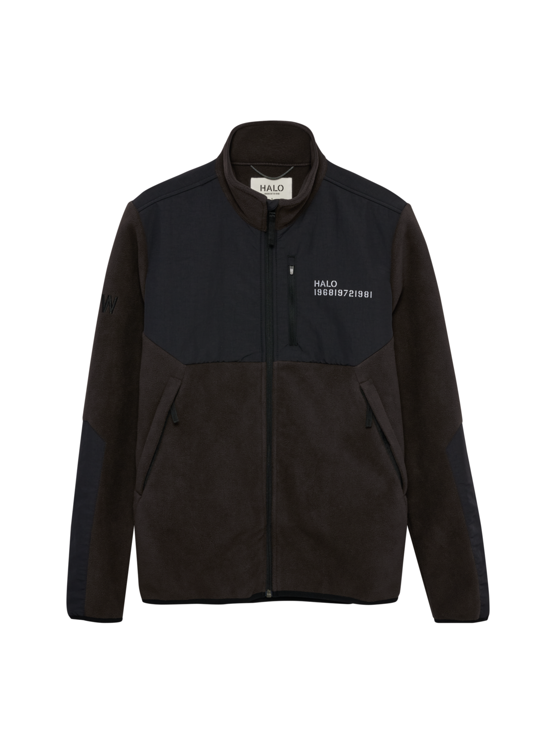 HALO BLOCKED ZIP FLEECE, CHOCOLATE TORTE, packshot