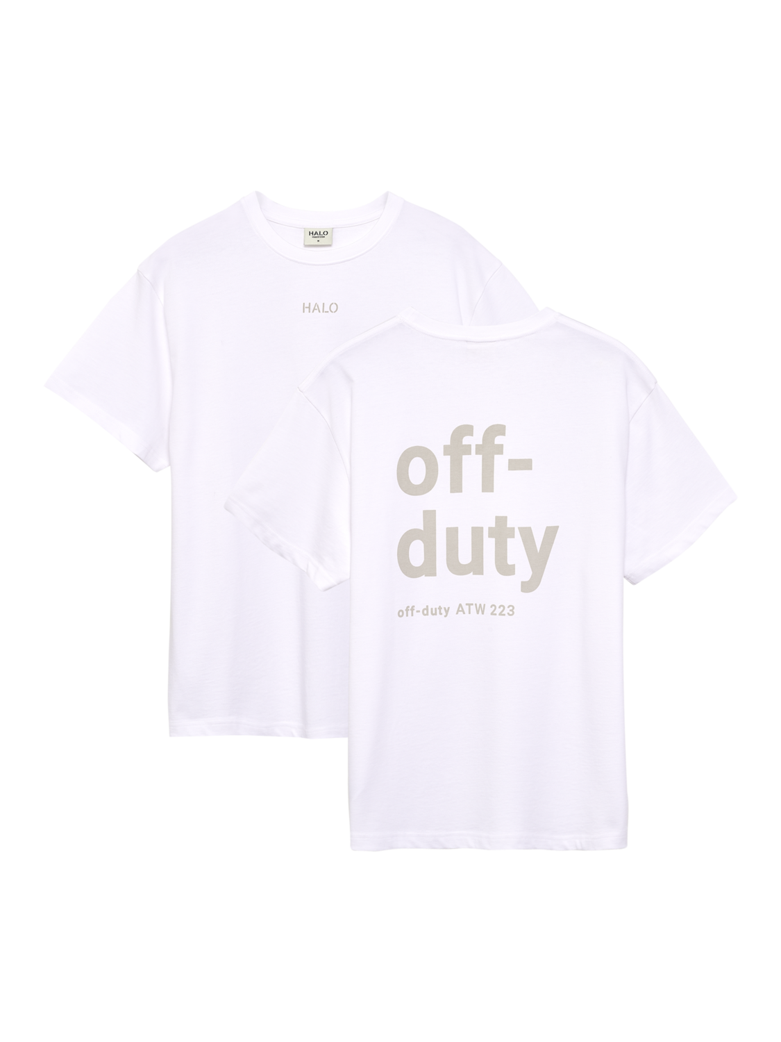 HALO GRAPHIC LOGO T-SHIRT, WHITE, packshot