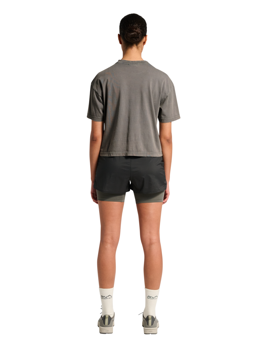 HALO WOMEN LOGO T-SHIRT 2.0, GUNMETAL, model