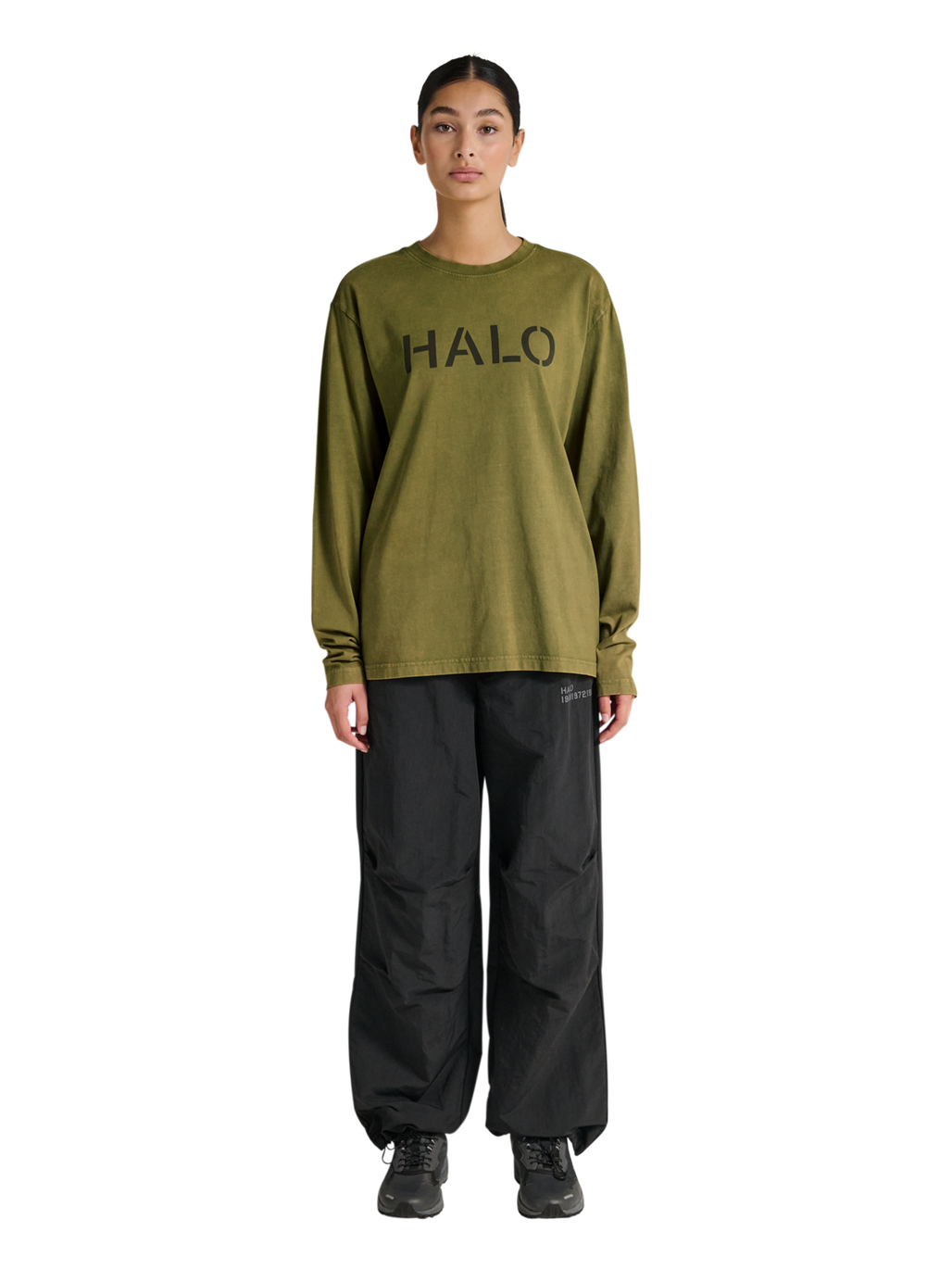 HALO UNIFORM LS, OLIVE DRAB, model