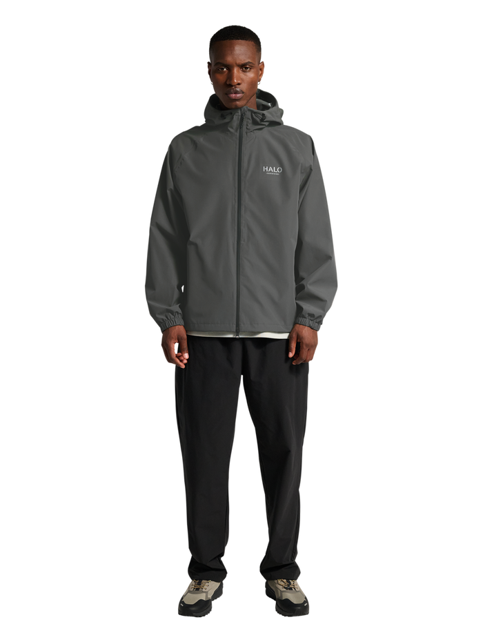 HALO RAIN JACKET, GUNMETAL, model