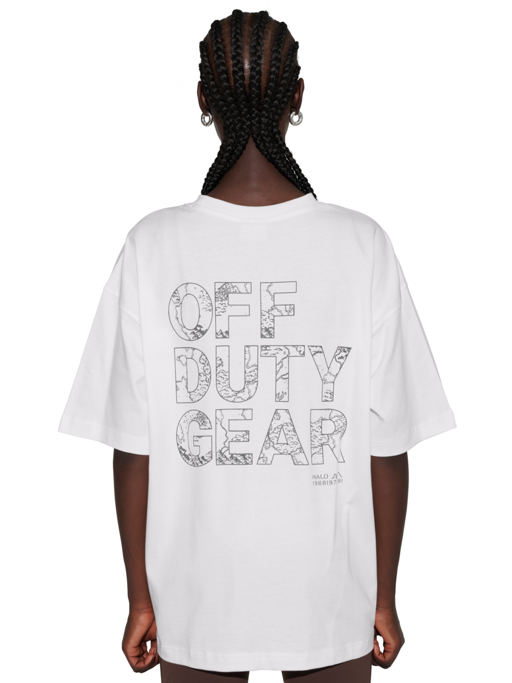 HALO GRAPHIC T-SHIRT BOXY 01, MARSHMALLOW, model