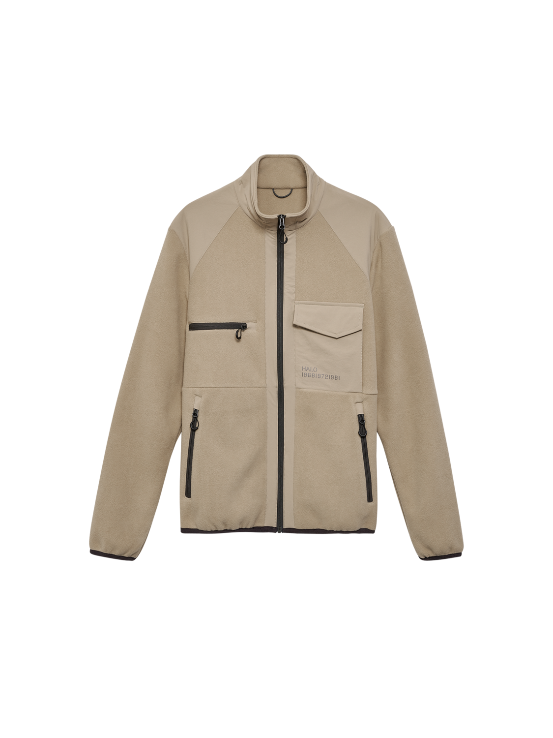 HALO PANELED FLEECE JACKET, CHINCHILLA, packshot