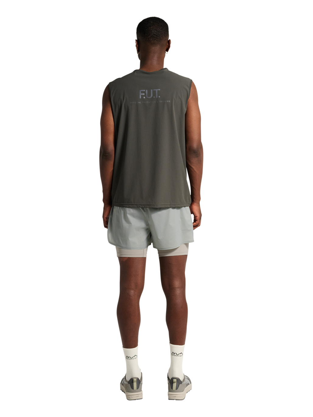 HALO 2 in 1 RUNNING SHORT, STORM GRAY, model
