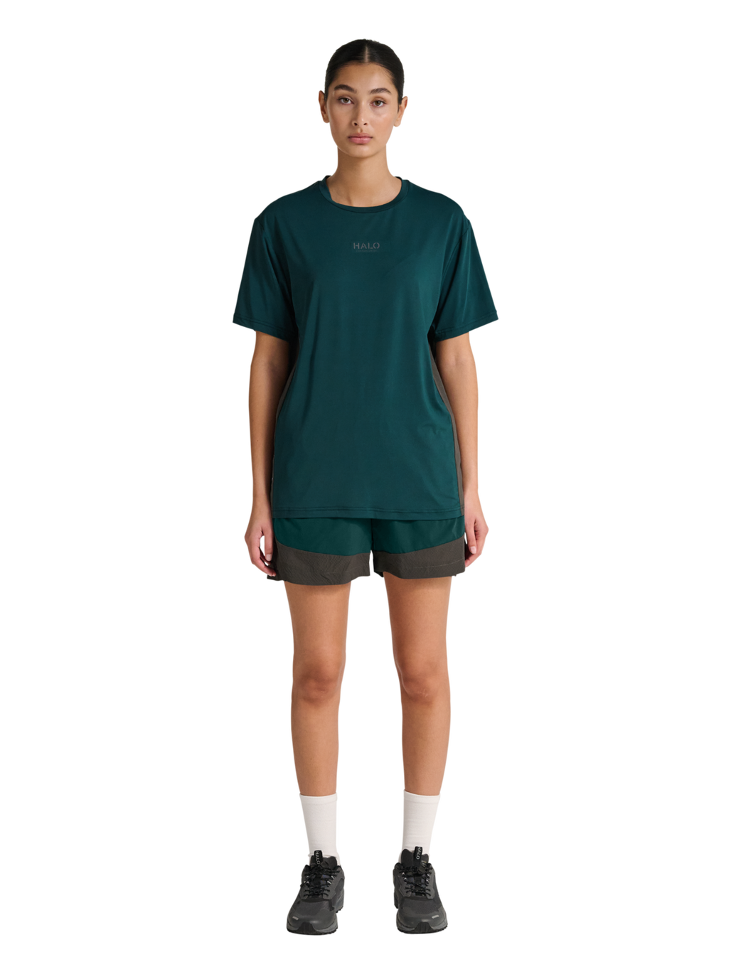 HALO DIVISION T-SHIRT, SEA MOSS, model