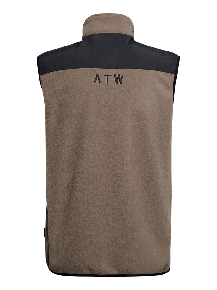 HALO BLOCKED FLEECE VEST, CHOCOLATE CHIP HALO BLOCKED FLEECE VEST, CHOCOLATE CHIP, packshot