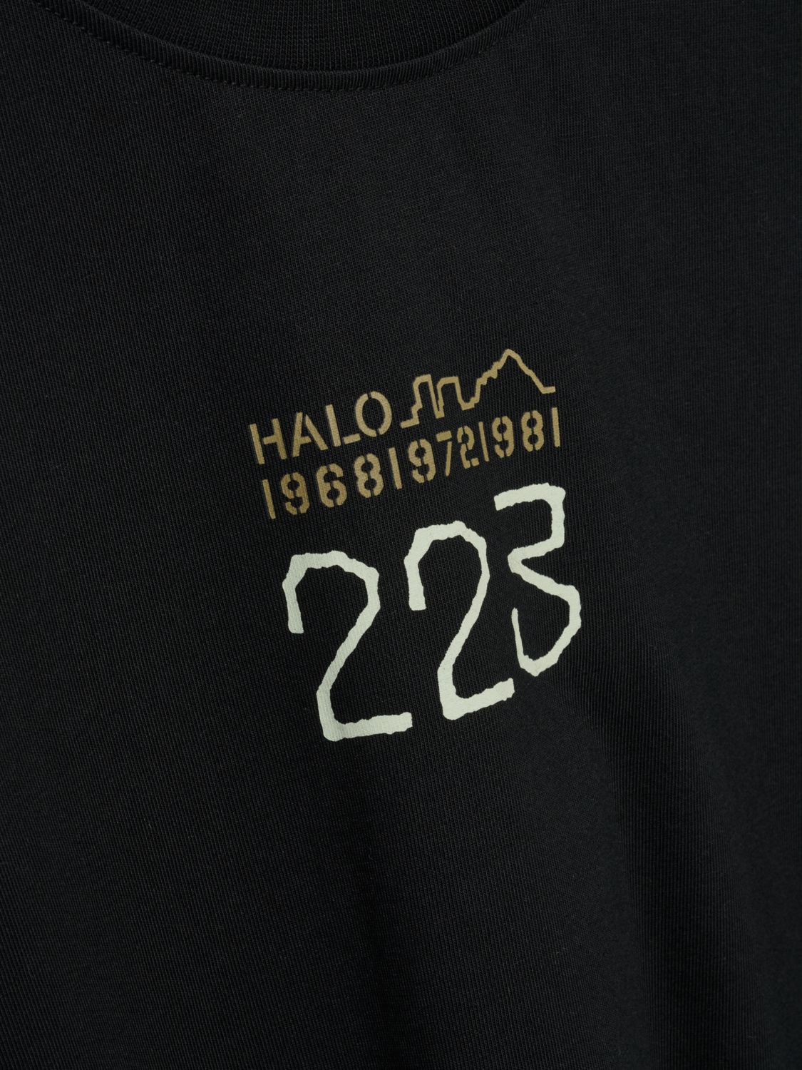 HALO GRAPHIC LS T-SHIRT, BLACK, packshot