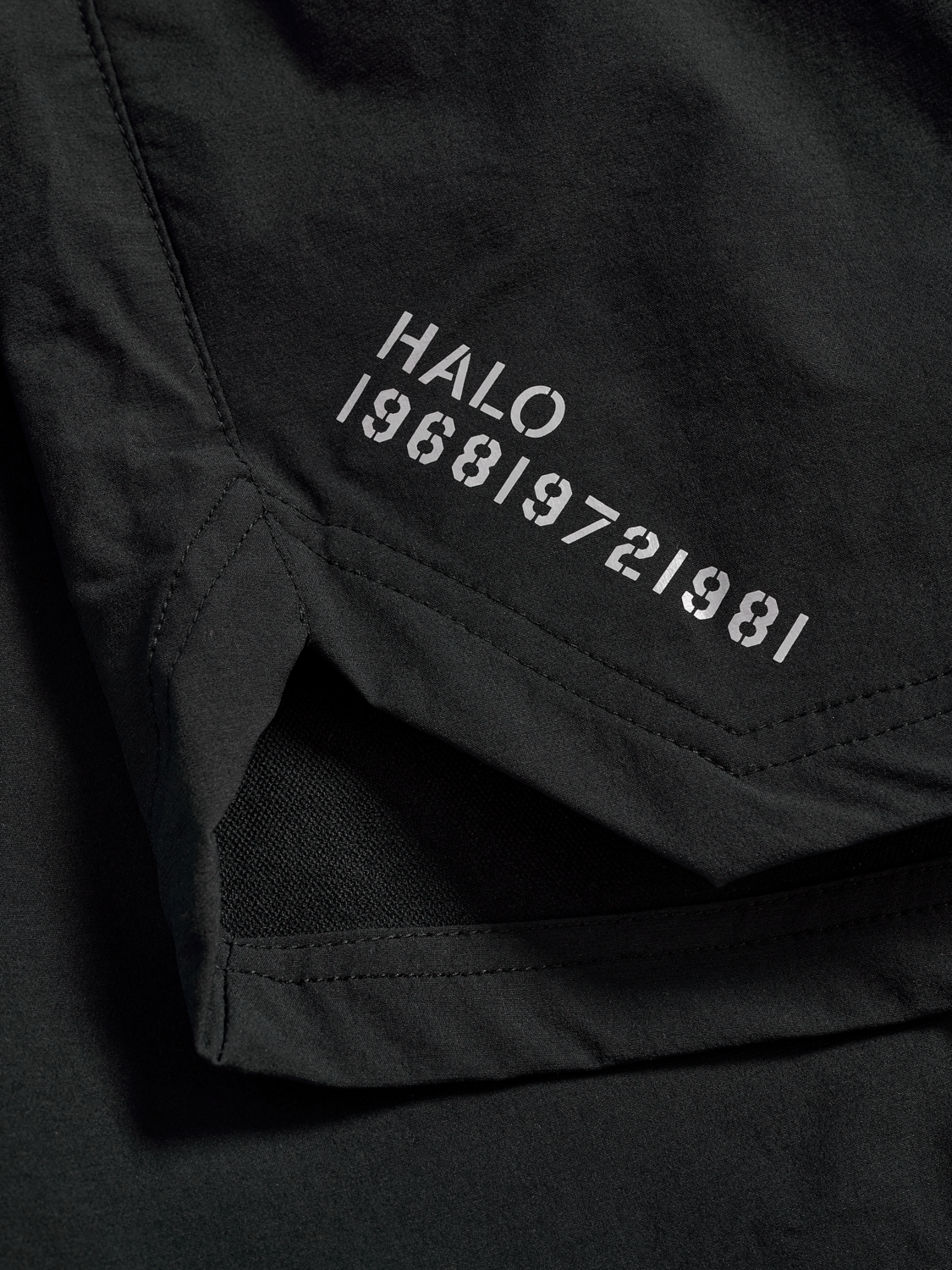 HALO SHORTS, BLACK, packshot