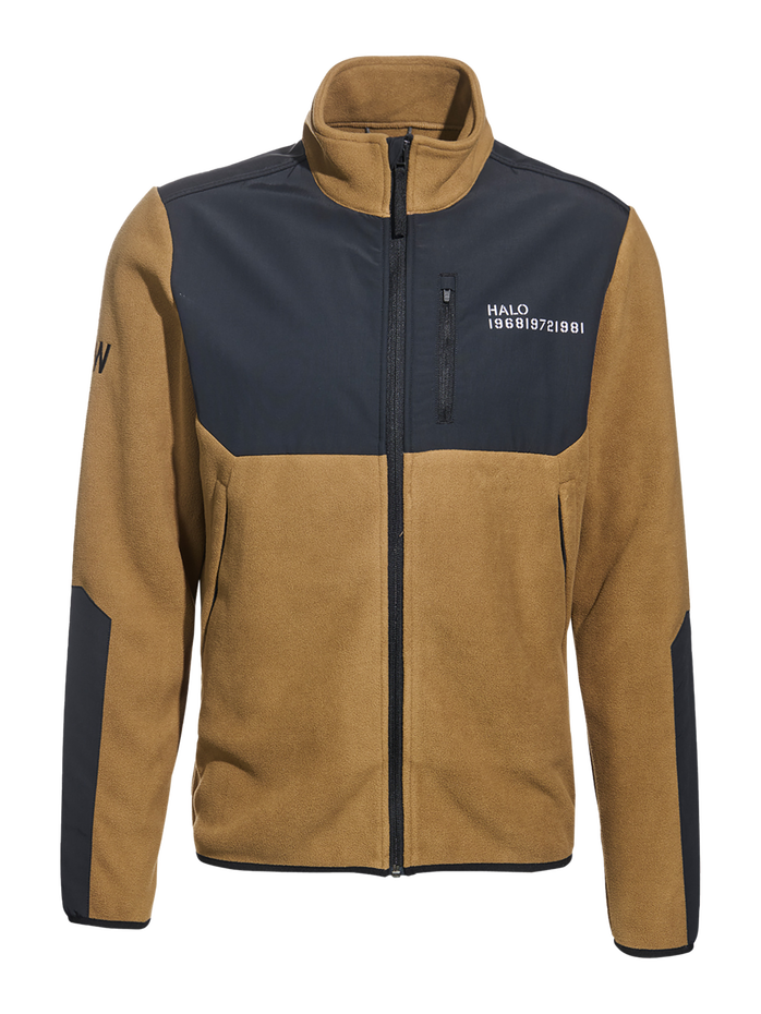 HALO BLOCKED ZIP FLEECE, KANGAROO HALO BLOCKED ZIP FLEECE, KANGAROO, packshot